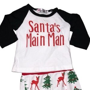Santa’s main man 6-12 months Christmas pajamas